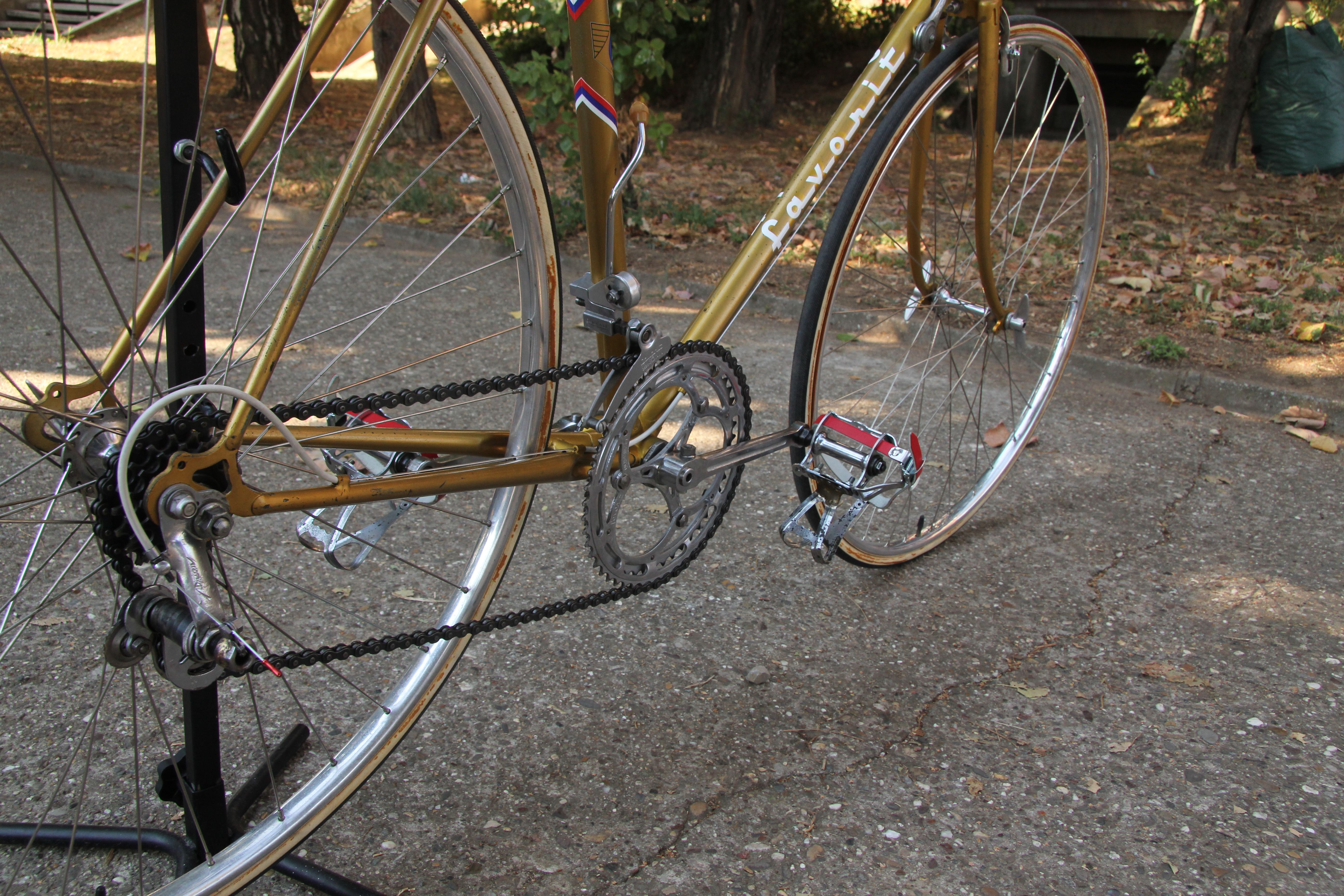 Favorit rear derailleur, freewheel and chain