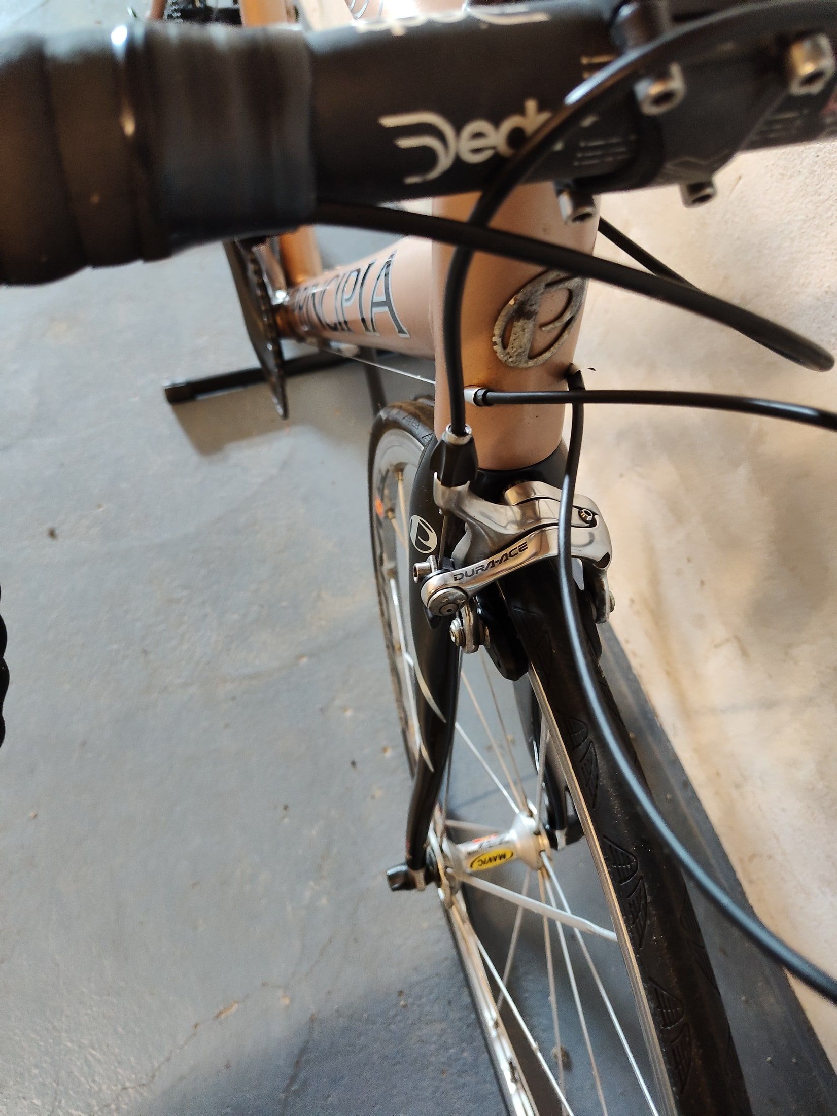 Shimano Dura-Ace front brake on the Principia Evolution
