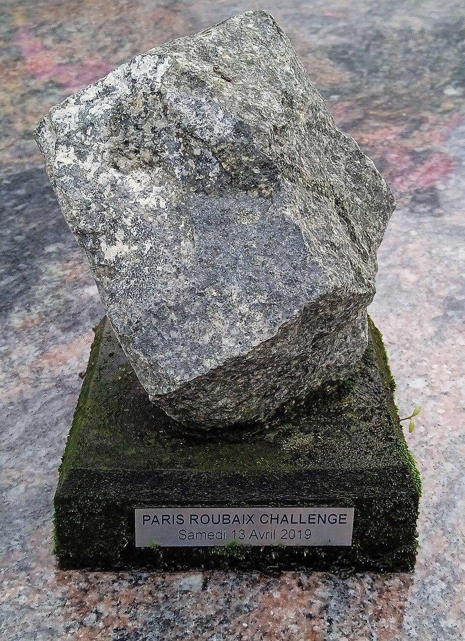 Trophy from the 2019 Paris–Roubaix Challenge