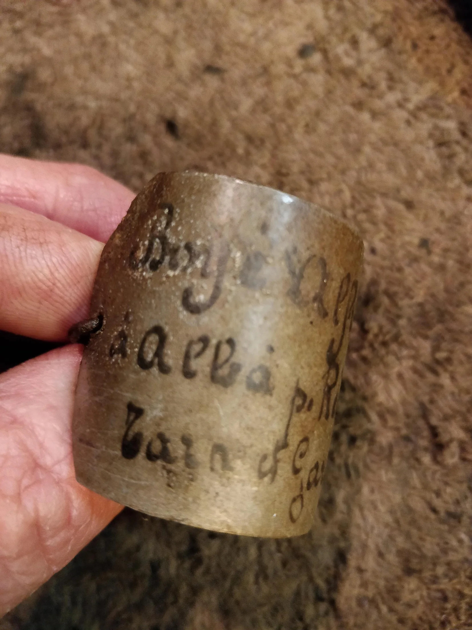 Detail showing the name Alfred