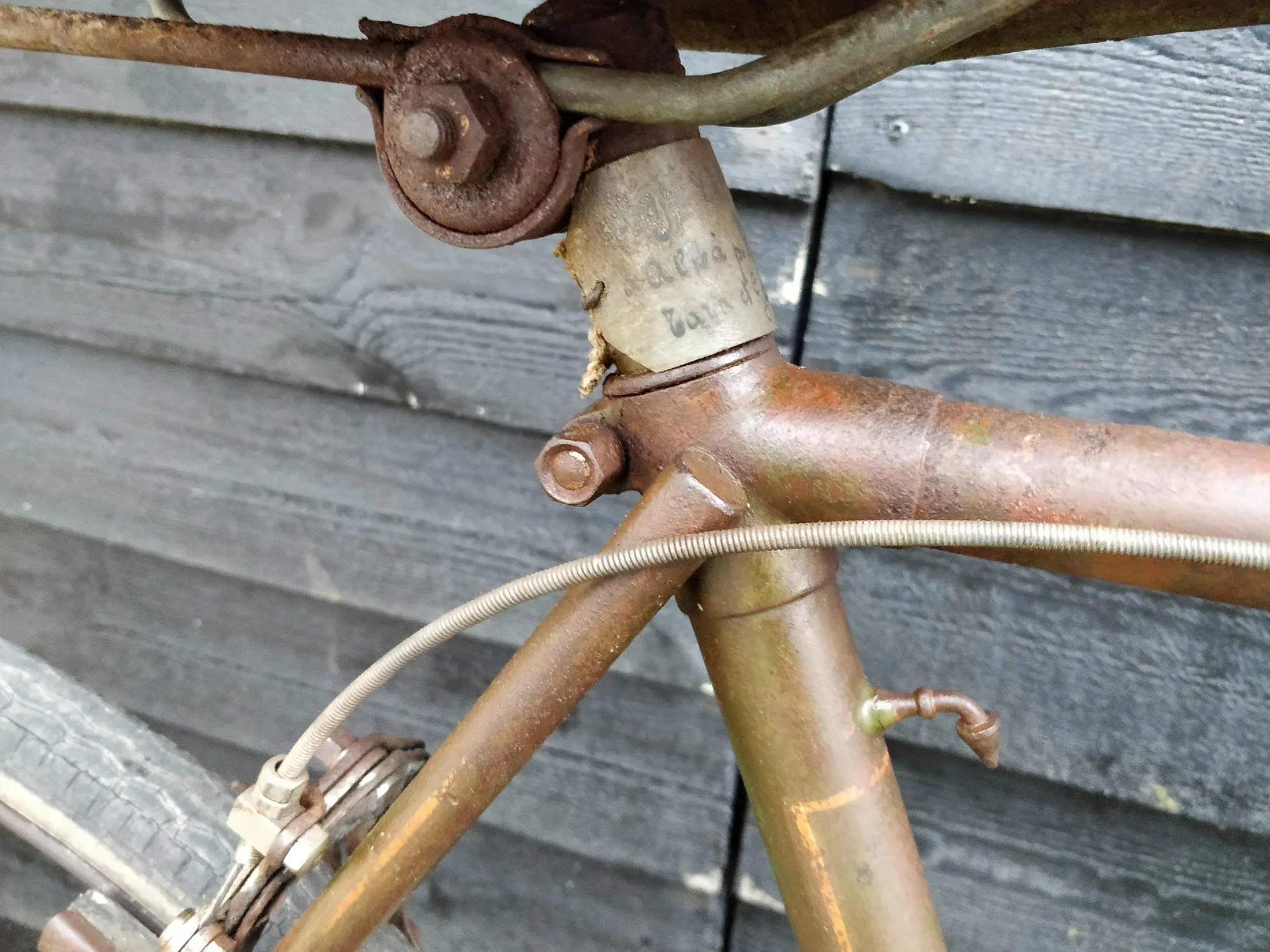 Homemade brass owner plate