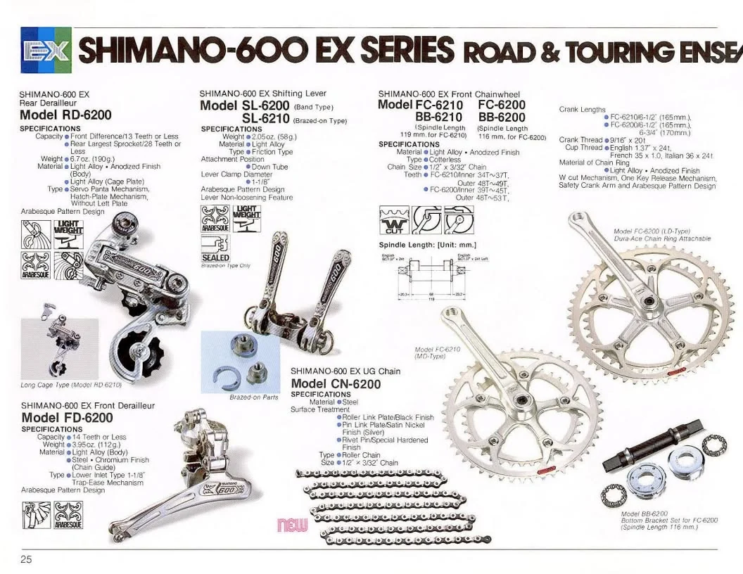 Catalogue page showing the drivetrain