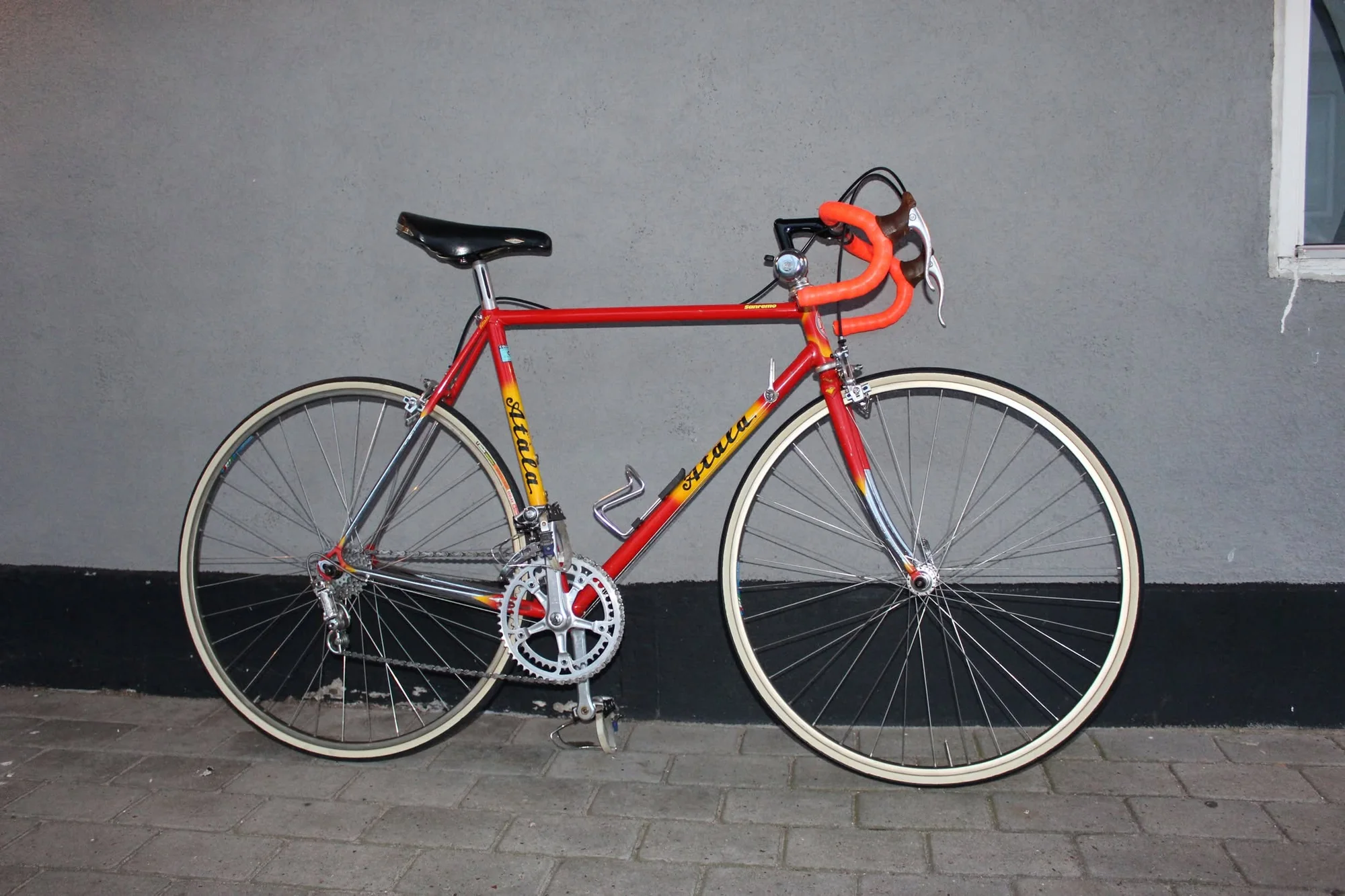Red and yellow Atala Sanremo racing bicycle from the mid-1980s