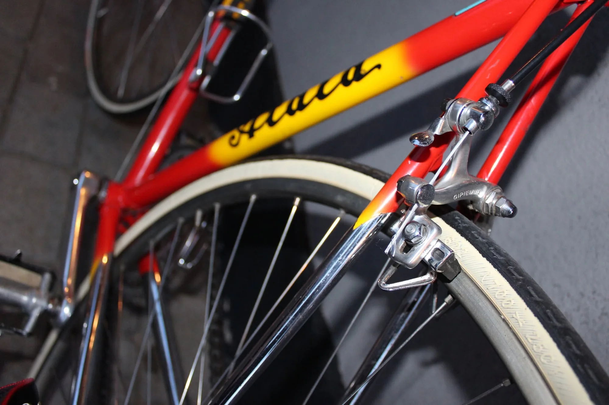 Gipiemme front brake and visible brake cable on the Atala Sanremo