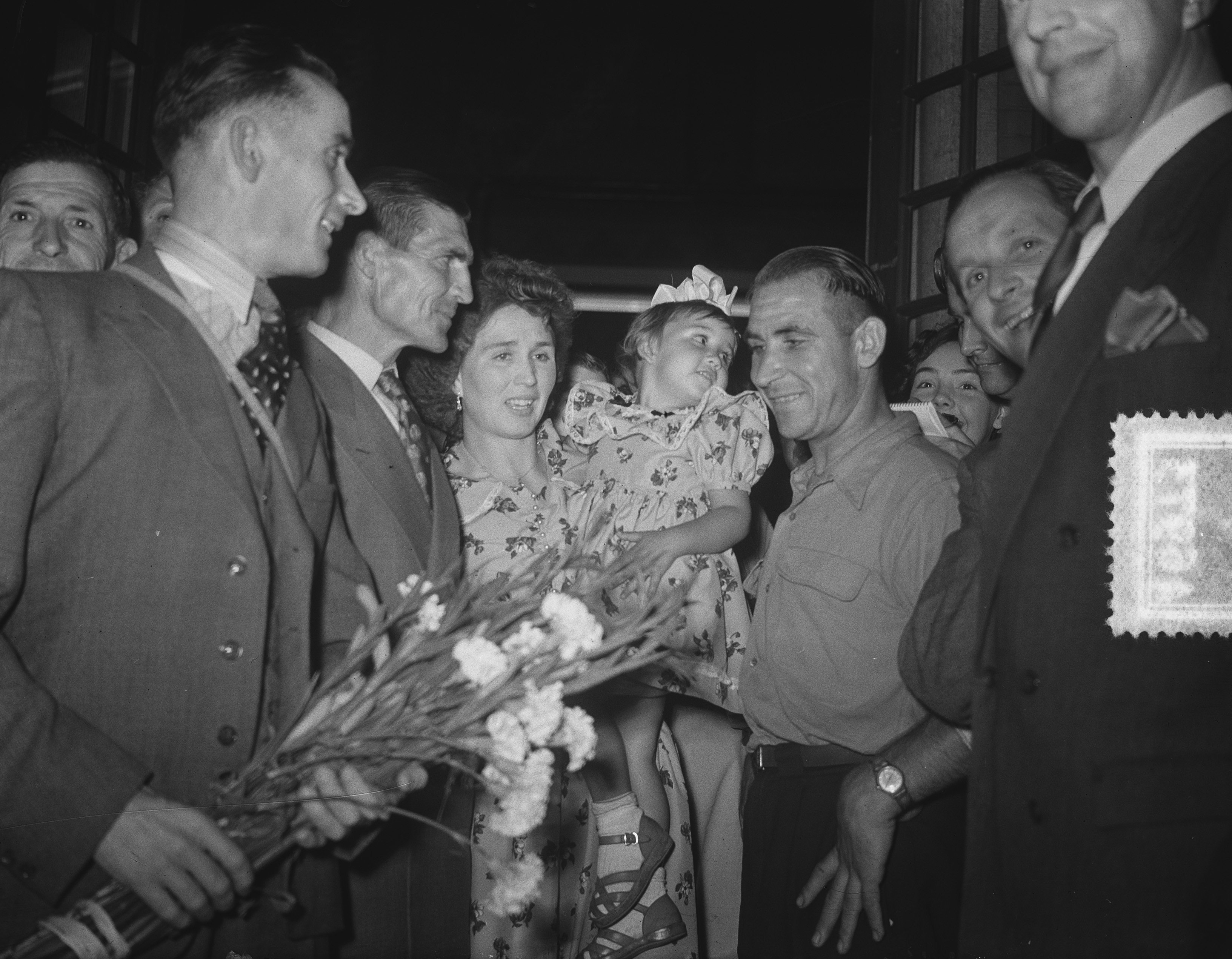 Wim van Est photographed after returning home to Roosendaal on 29 July 1951